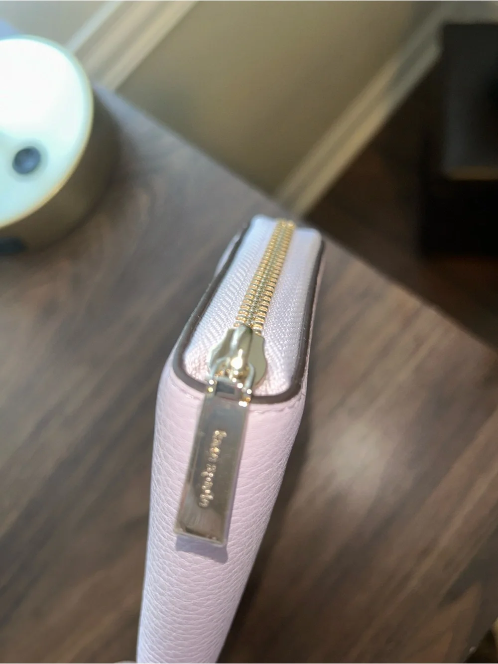 kate spade Leila pebbled leather shoulder bag with matching wallet in baby pink